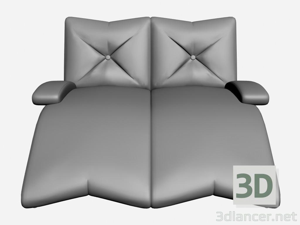modèle 3D Canapé Ustin II - preview