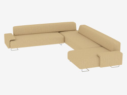 sofá de la esquina modular