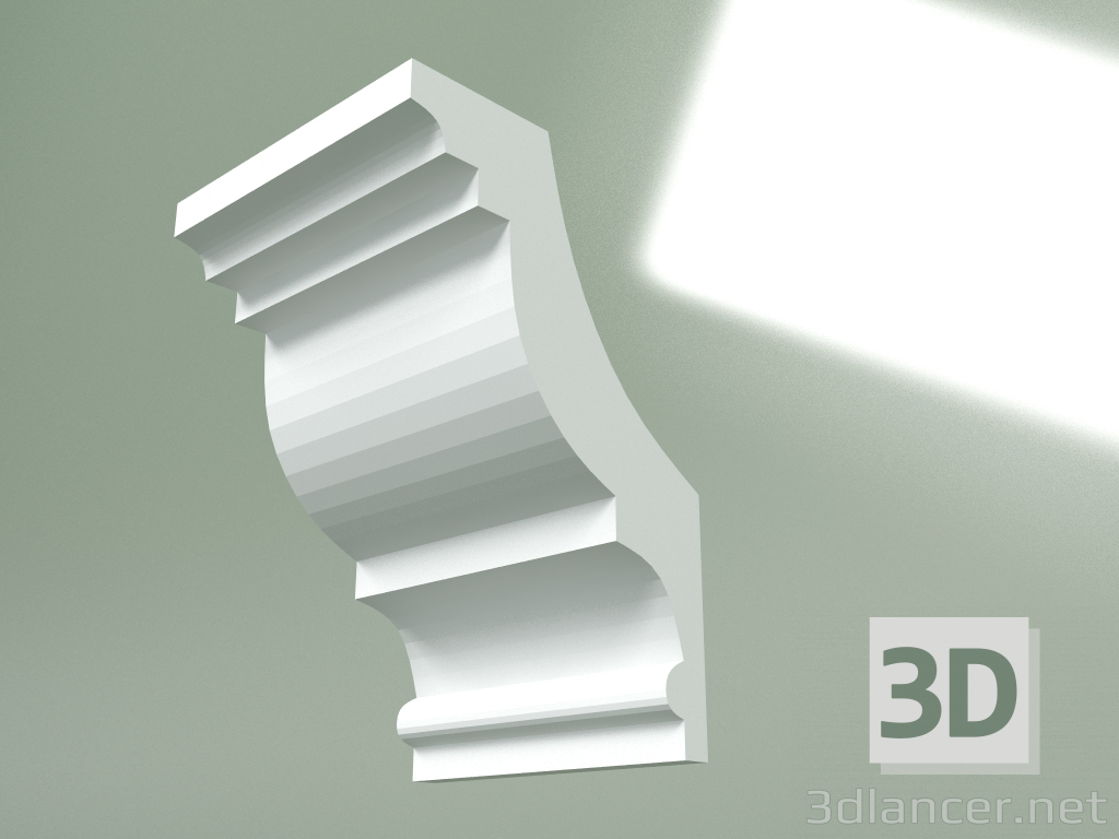 3D modeli Alçı korniş (tavan kaidesi) KT418 - önizleme