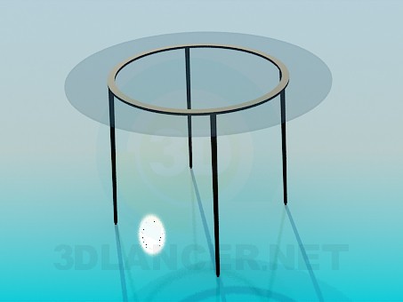 3D Modell Runder Glastisch - Vorschau