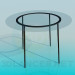 3d модель Круглий скляний стіл – превью