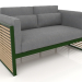 3D Modell 2-Sitzer-Sofa mit hoher Rückenlehne (Flaschengrün) - Vorschau