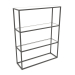 3d model Rectangular shelf (GLASS, 100x30x128) - preview