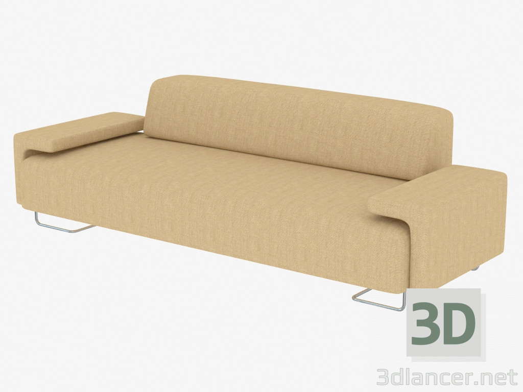 Modelo 3d Sofá moderno, reto - preview