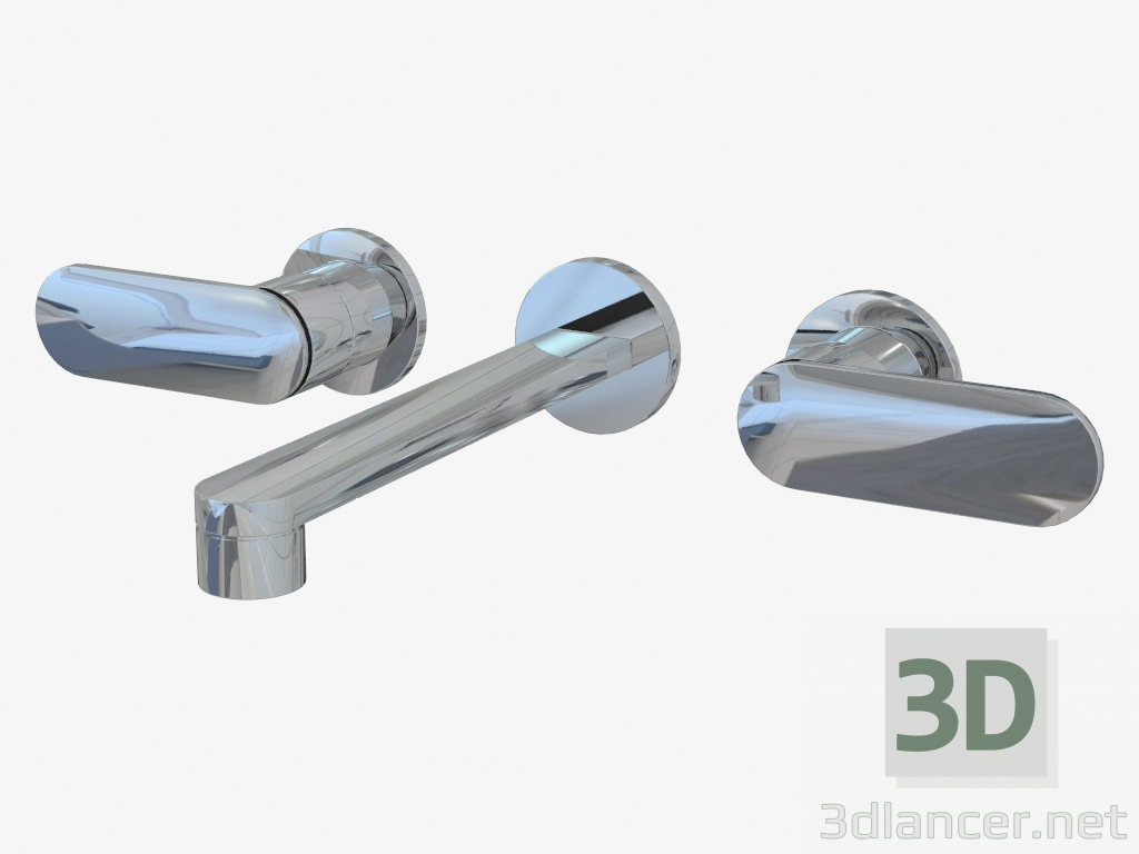 3d model Wall-mounted double lever basin mixer for One (113060) - preview