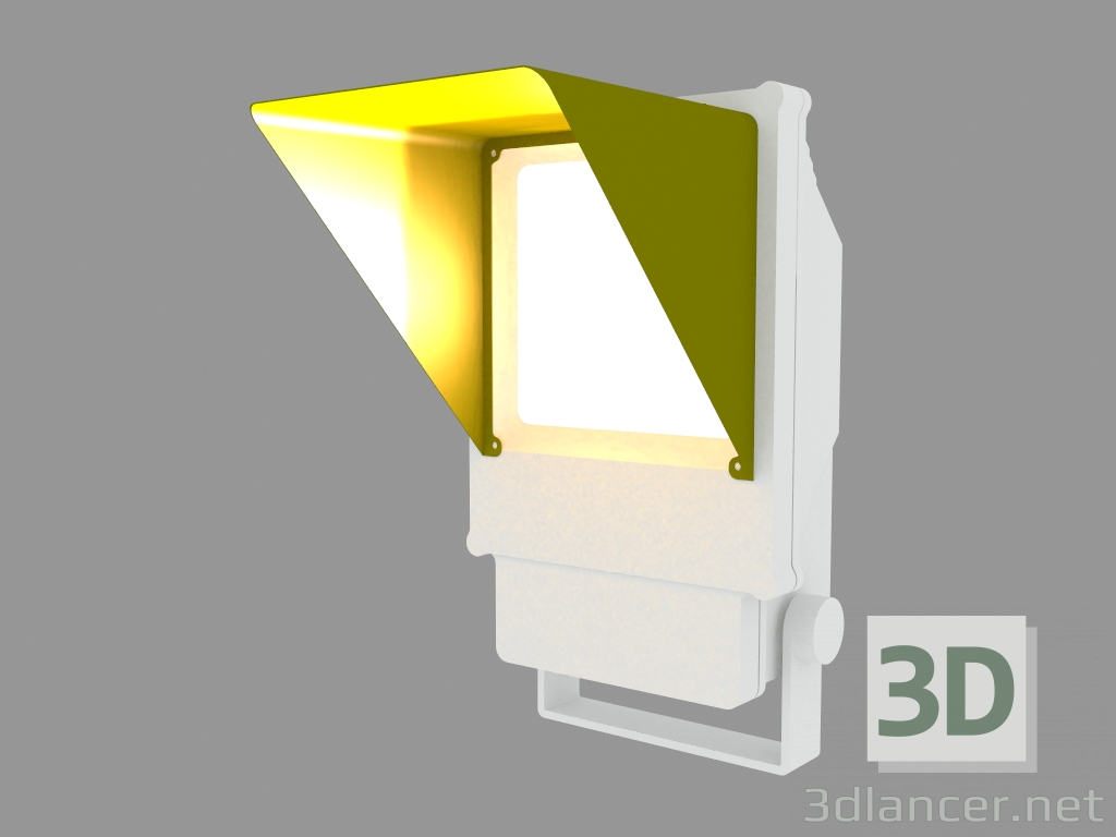 modèle 3D Projecteur RECOURS TECHNO RECTANGULAIRE (S3718 + S3701 150W HIT) - preview