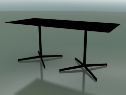 Rectangular table with a double base 5547 (H 72.5 - 79x179 cm, Black, V39)