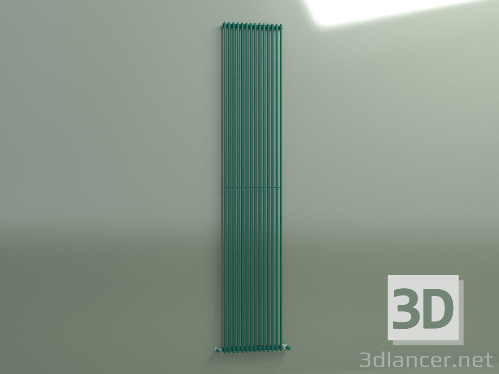 3d model Radiador vertical ARPA 1 (2520 14EL, verde ópalo RAL 6026) - vista previa