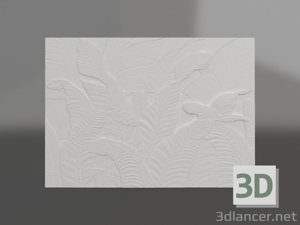3D Modell Flachrelief Dschungel - Vorschau
