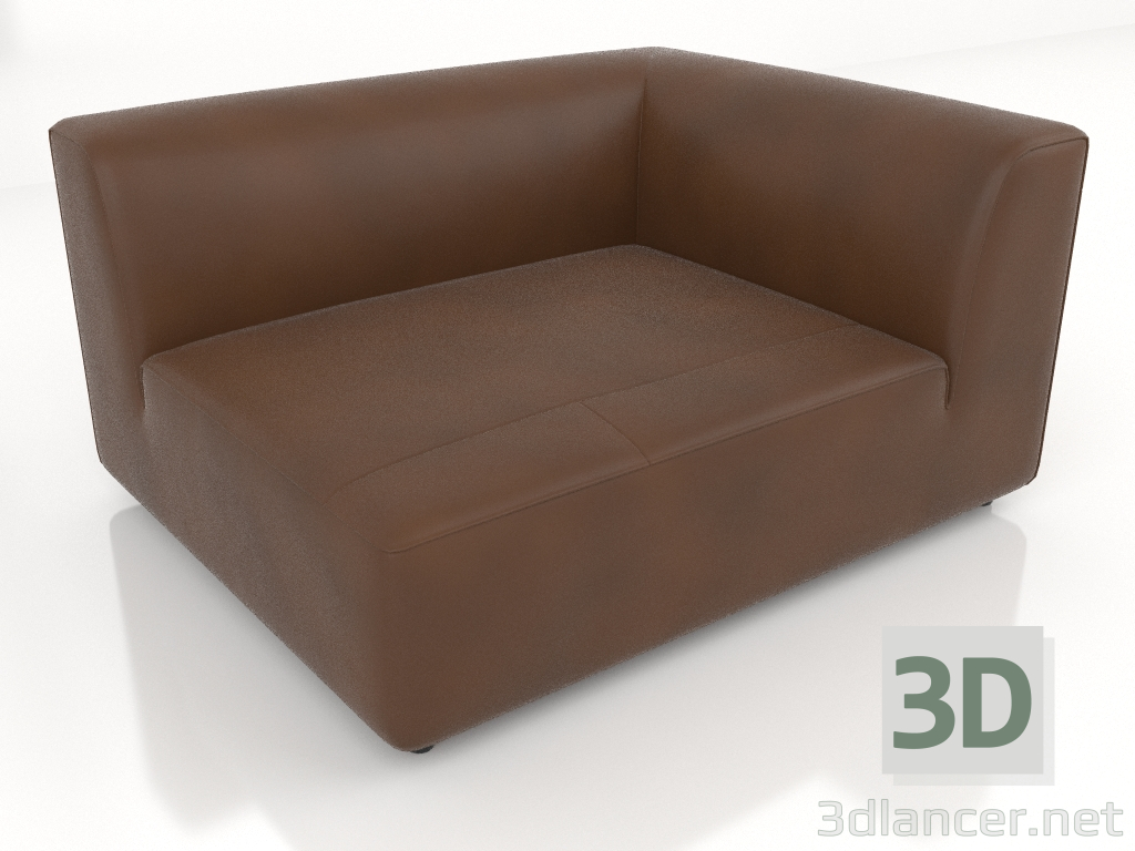 3D Modell Sofamodul Ecke asymmetrisch links (Option 2) - Vorschau