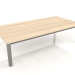 modèle 3D Table basse 70×140 (Gris quartz, bois Iroko) - preview