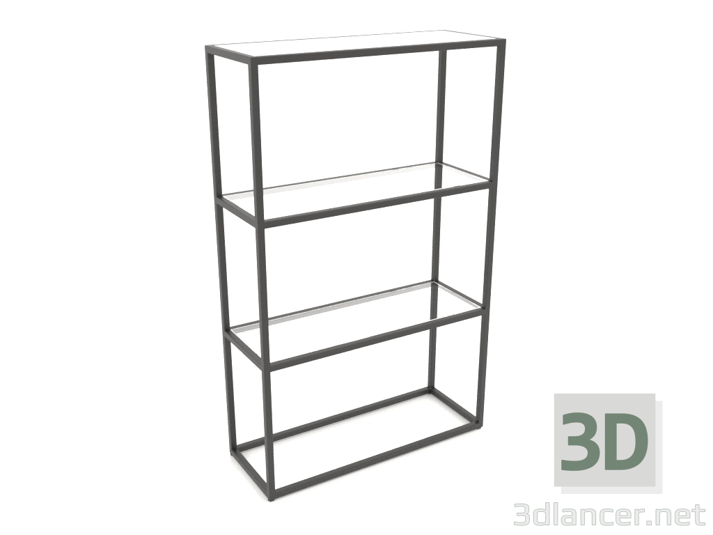 3d model Rectangular shelf (GLASS, 80x30x128) - preview