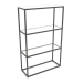 3d model Rectangular shelf (GLASS, 80x30x128) - preview