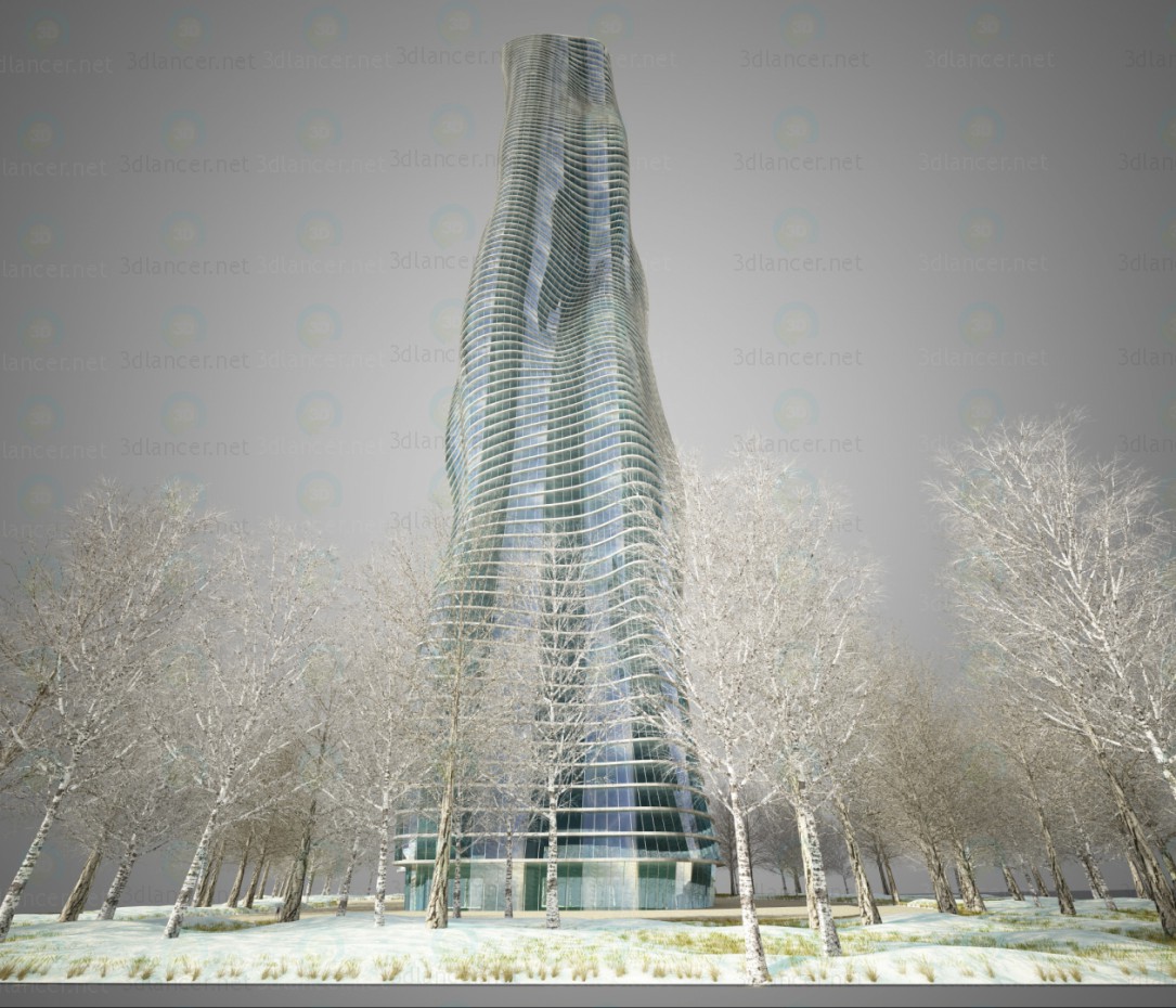 3d model Rascacielos - vista previa