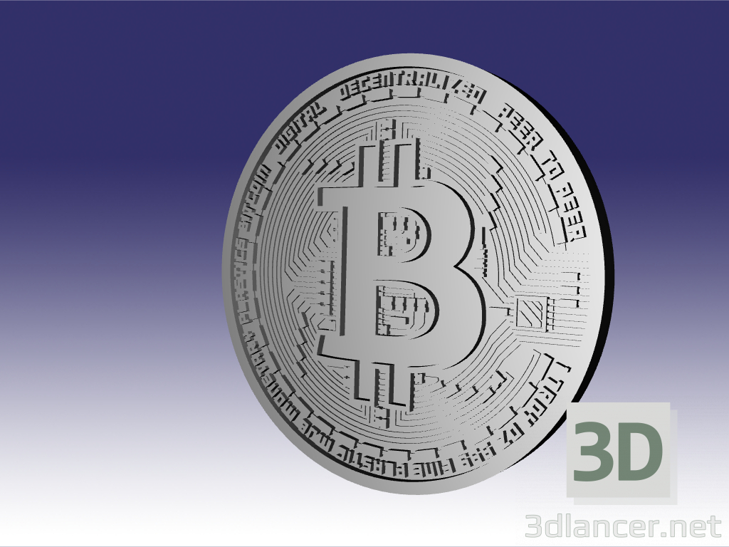 3d bitcoin модель купить - ракурс