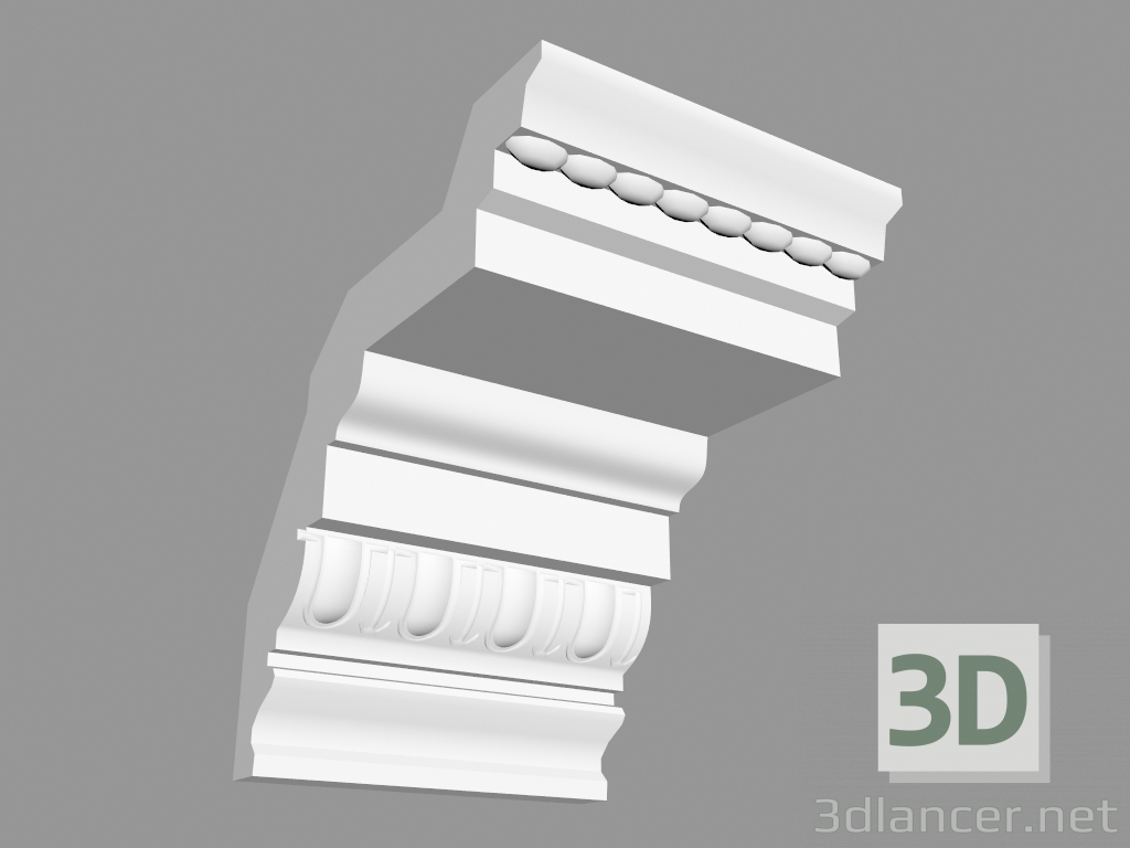 3D Modell Gesims C307 (19,5 x 19,5 cm) - Vorschau