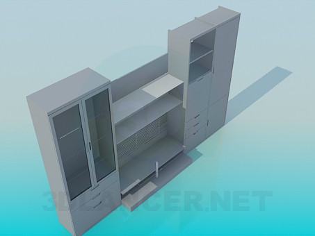 modello 3D Set di mobili - anteprima