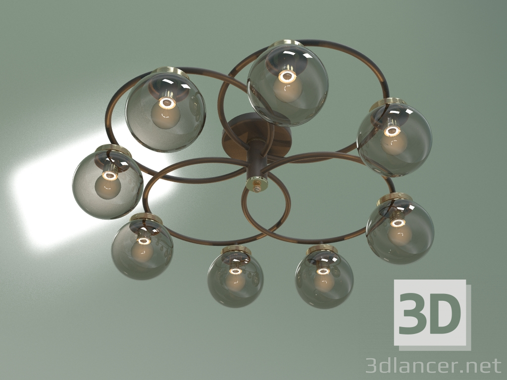 3d model Ceiling chandelier 70104-8 (black) - preview