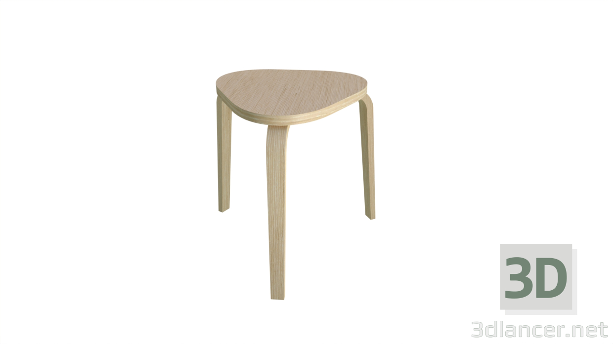 Taburete IKEA KURRE 3D modelo Compro - render