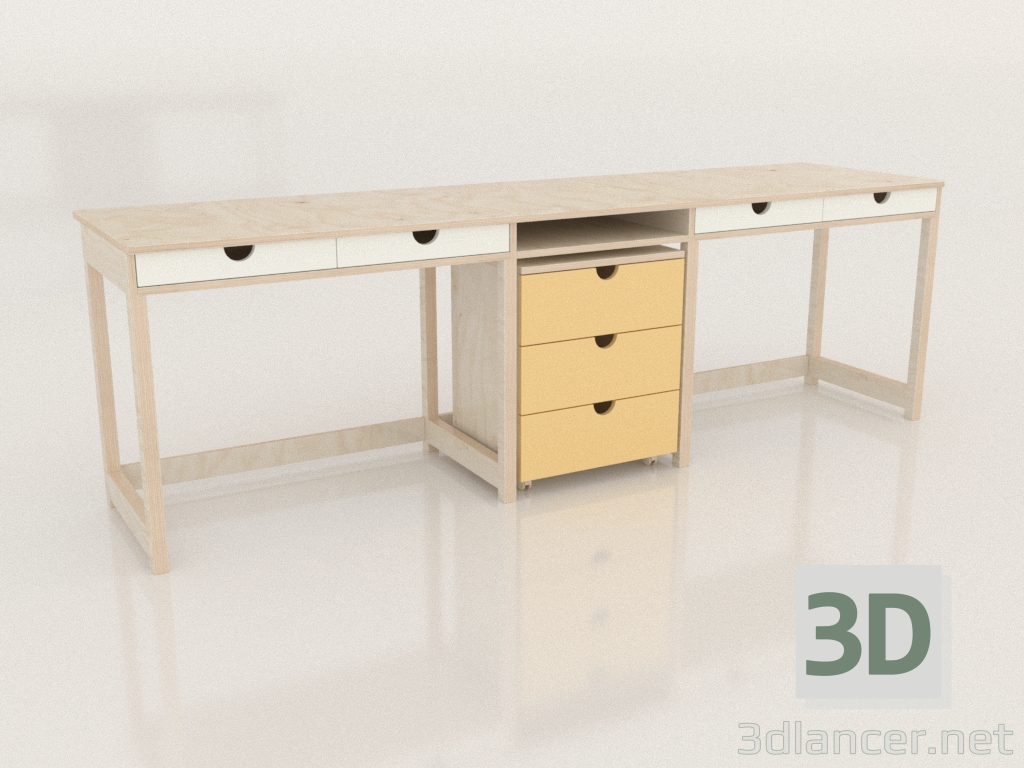 3d модель Письмовий стіл MODE T2 (TSDTA2) – превью