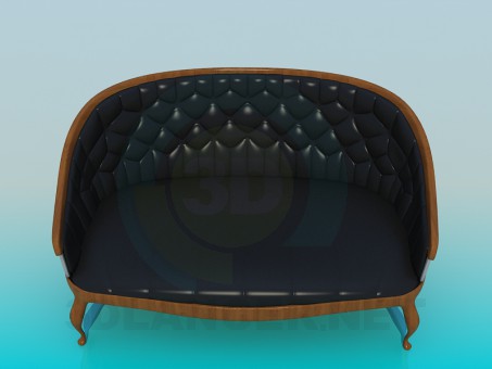 modèle 3D Antique de canapé - preview