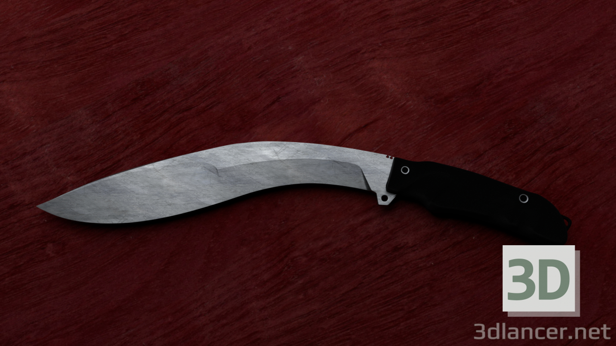 modello 3D di coltello Kukri comprare - rendering