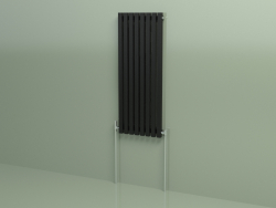Radiador vertical RETTA (8 secciones 1200 mm 40x40, negro brillante)
