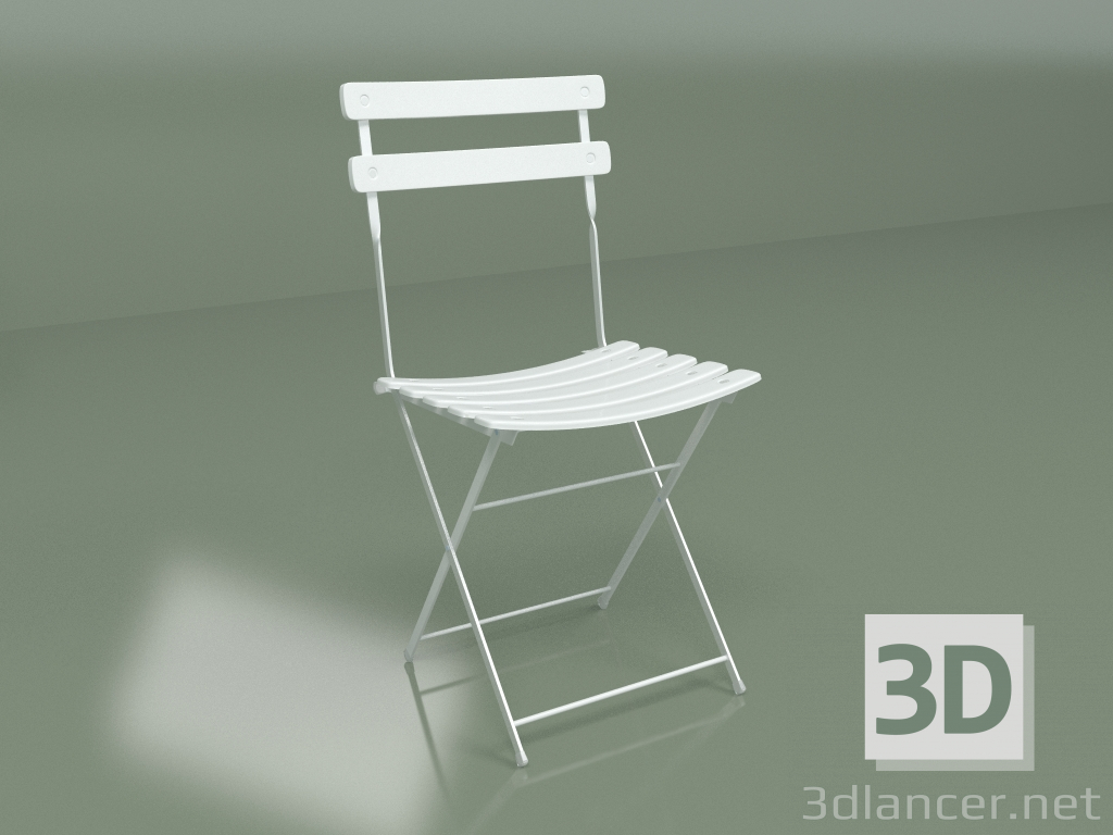modello 3D Sedia Cortile (bianco) - anteprima