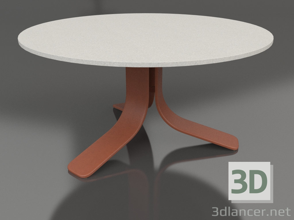 modello 3D Tavolino Ø80 (Terracotta, DEKTON Sirocco) - anteprima