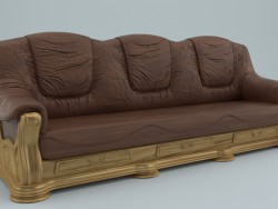 Реалистичный коженный диван