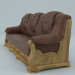 3d Realistic kozhennyj sofa model buy - render