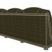 Sofá de kozhennyj realista 3D modelo Compro - render