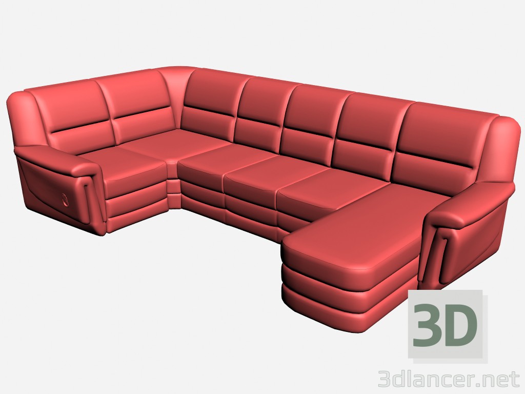 modèle 3D Babylone canapé 3 - preview