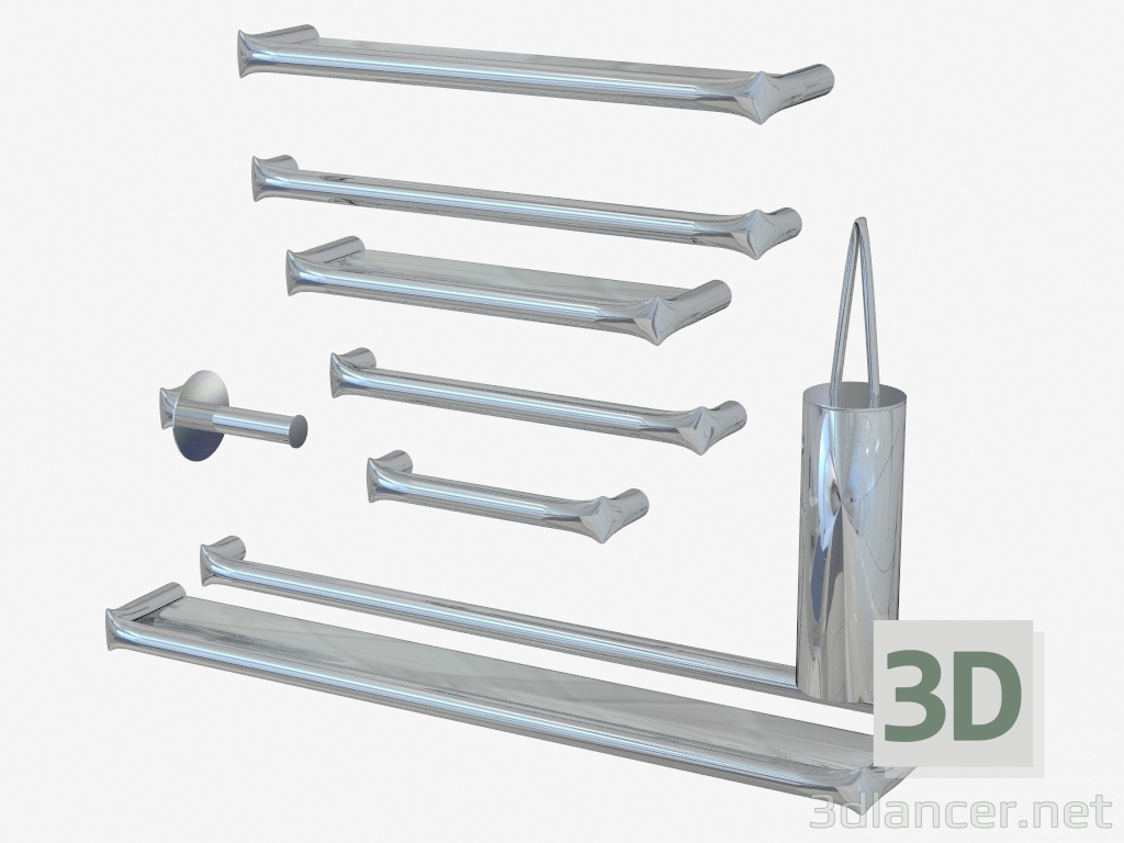 3d model A set of bathroom accessories Fold - preview