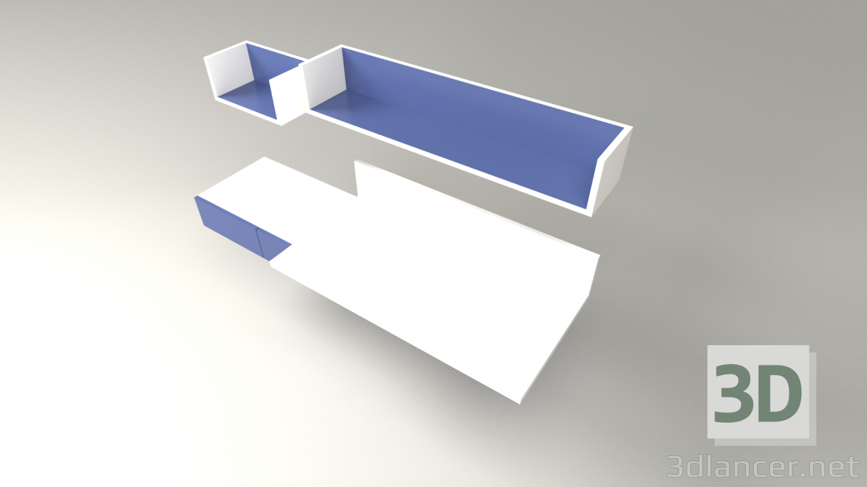modèle 3D Bureau jeunesse de Natuzzi by hudviak - preview
