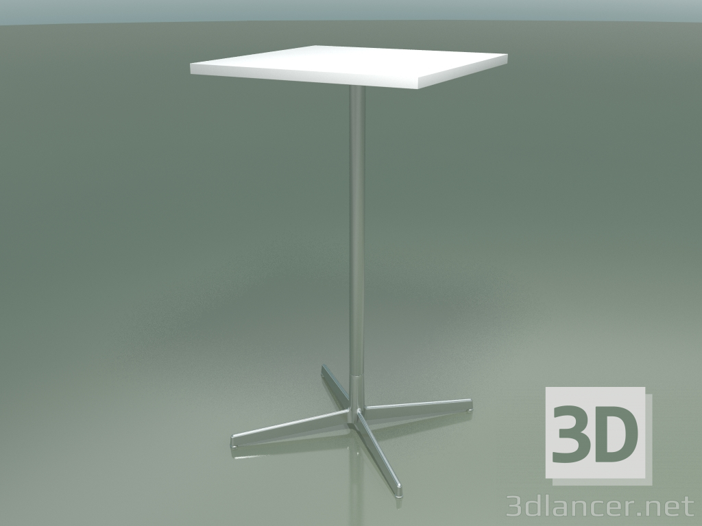 modello 3D Tavolo quadrato 5518, 5538 (H 105 - 59x59 cm, Bianco, LU1) - anteprima