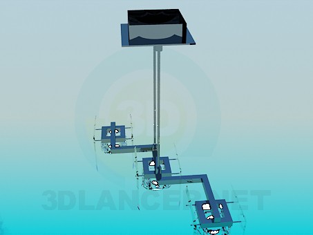 3D Modell Lampe mit Schritten - Vorschau