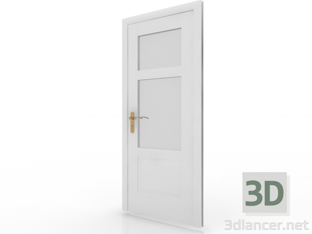 modèle 3D Porte intérieure avec verre - preview