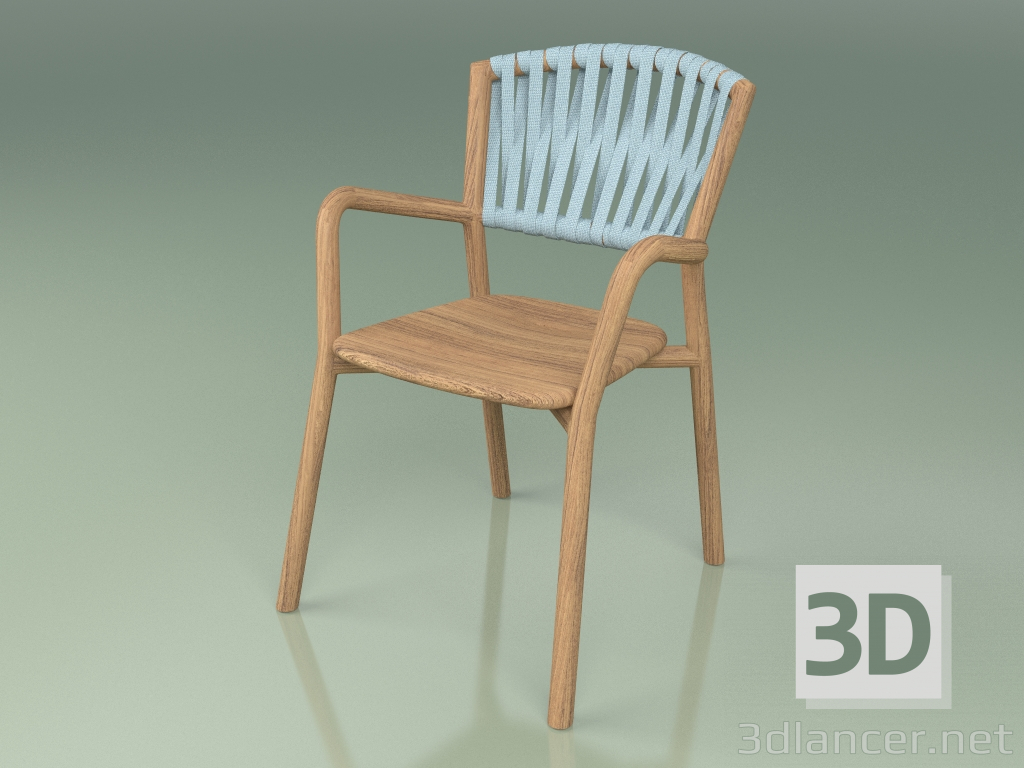 3D modeli Sandalye 161 (Tik, Kemer Gök) - önizleme