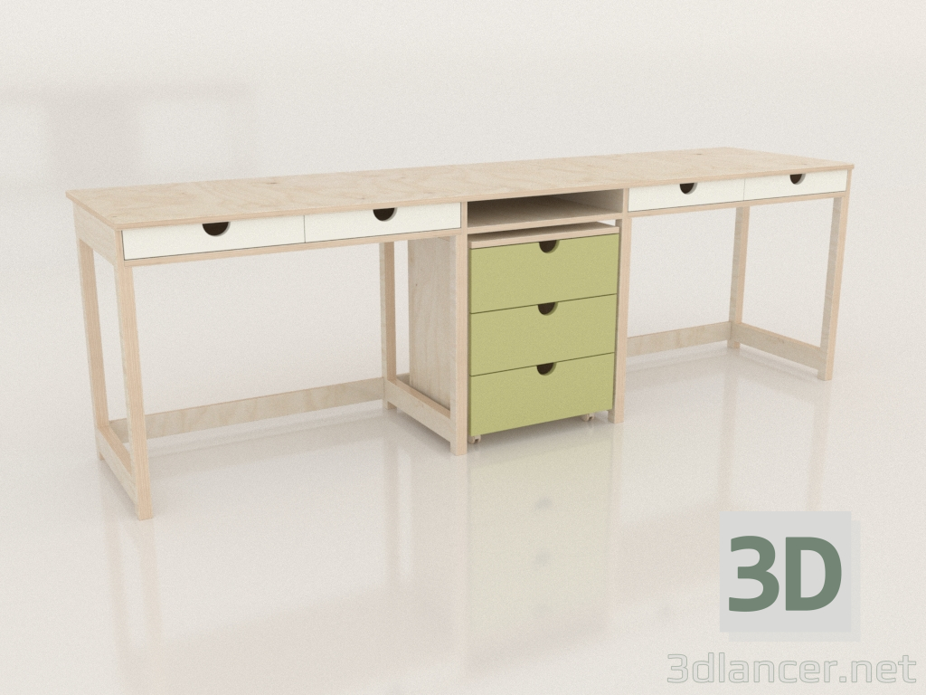 3d модель Письмовий стіл MODE T2 (TDDTA2) – превью