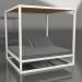3D Modell Couch mit hohen festen Lattenrosten mit Decke (Achatgrau) - Vorschau