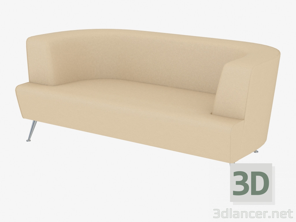 modèle 3D Canapés en cuir double - preview