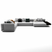 modello 3D di Set divani bianchi Minotti 012 comprare - rendering