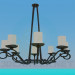3d model Forged chandelier in the antique style - preview