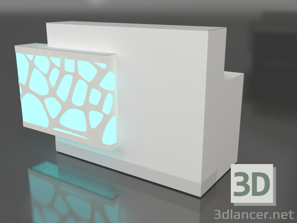 modèle 3D Banque d'accueil Organique LOG12PG (1770x770) - preview