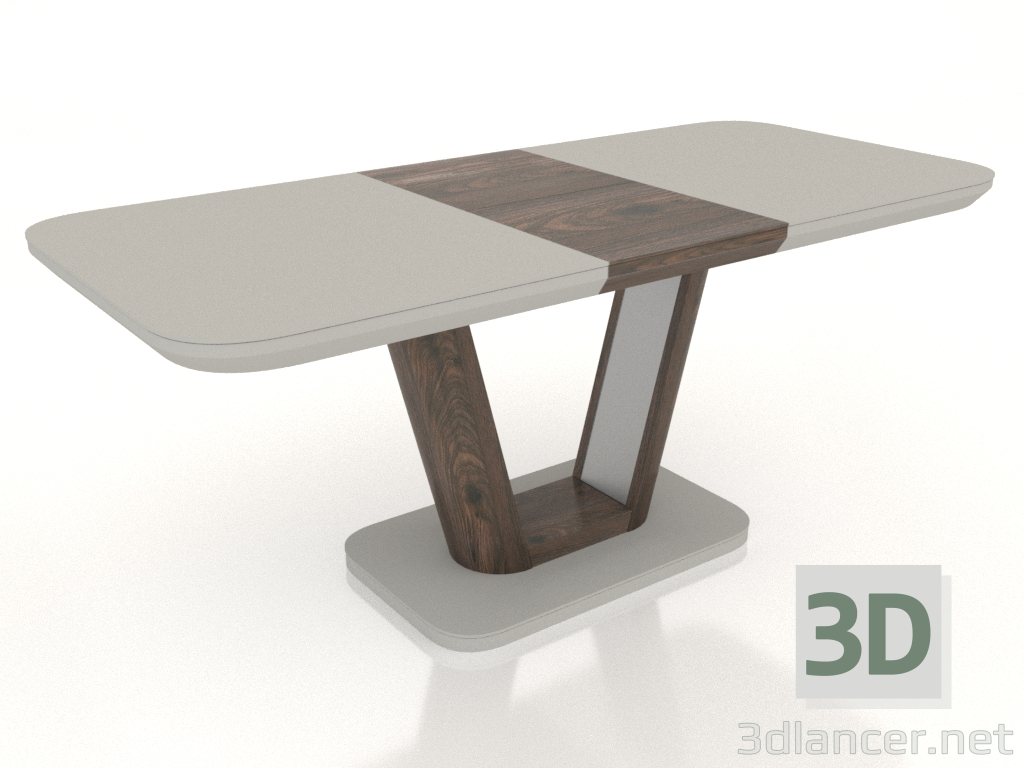 modèle 3D Table pliante Ester 140-180 (beige-marron) - preview