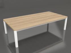 Coffee table 70×140 (White, Iroko wood)