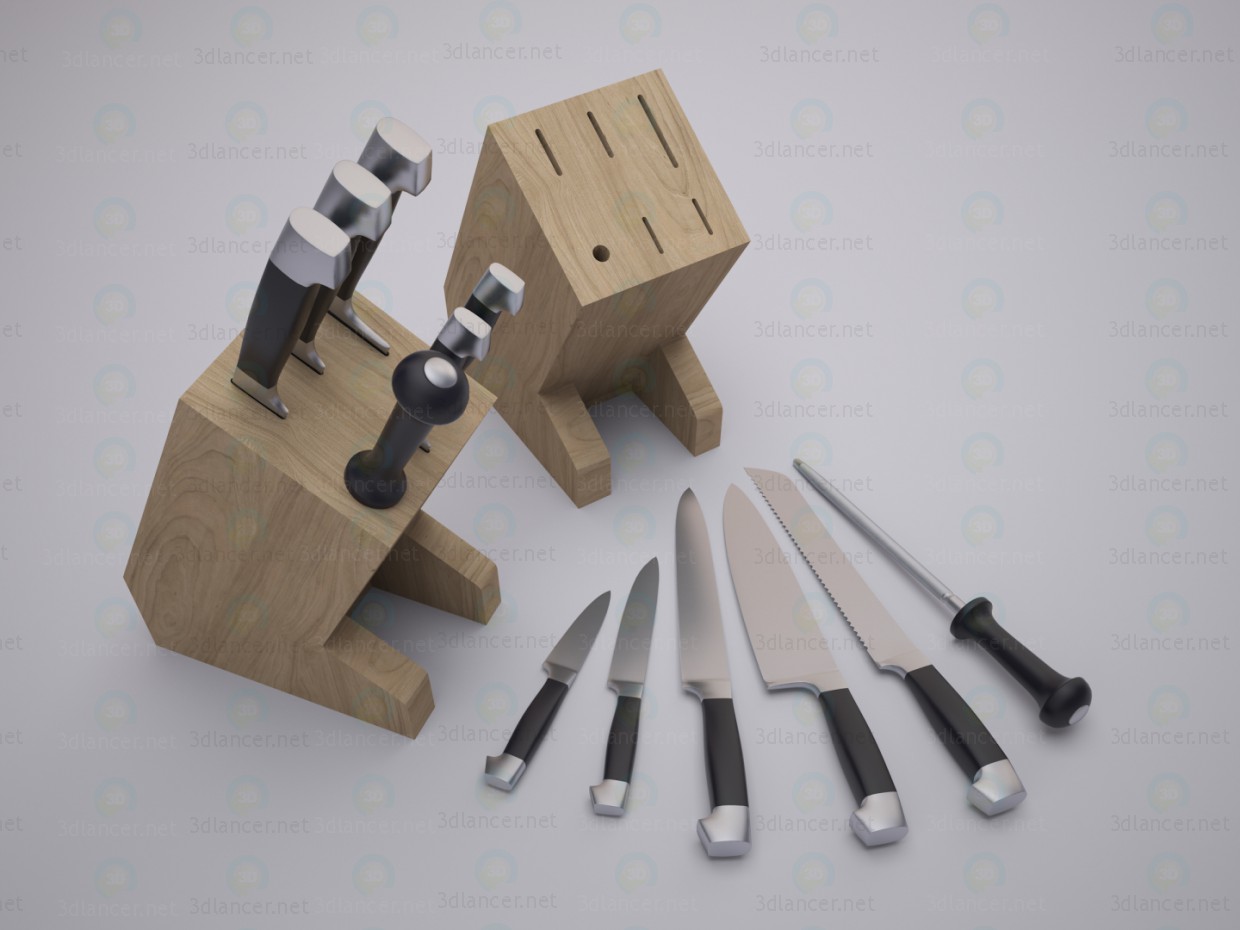 Steht für Messer 3D-Modell kaufen - Rendern