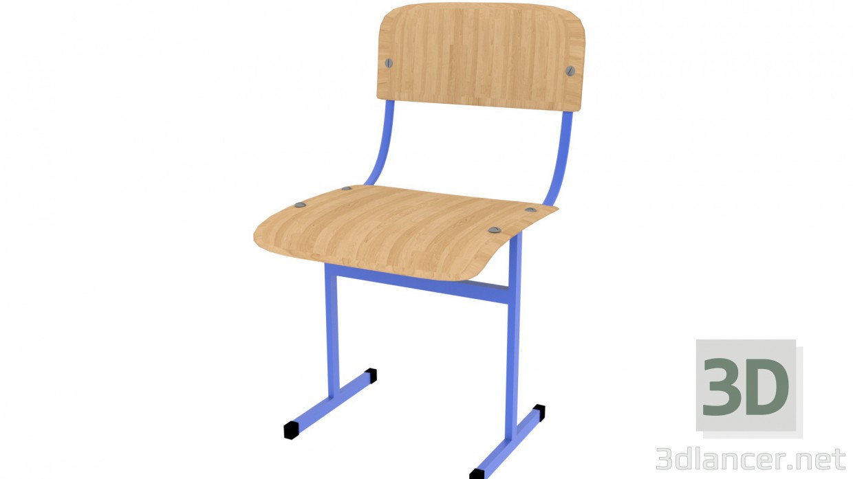 Modelo 3d Cadeira da escola - preview