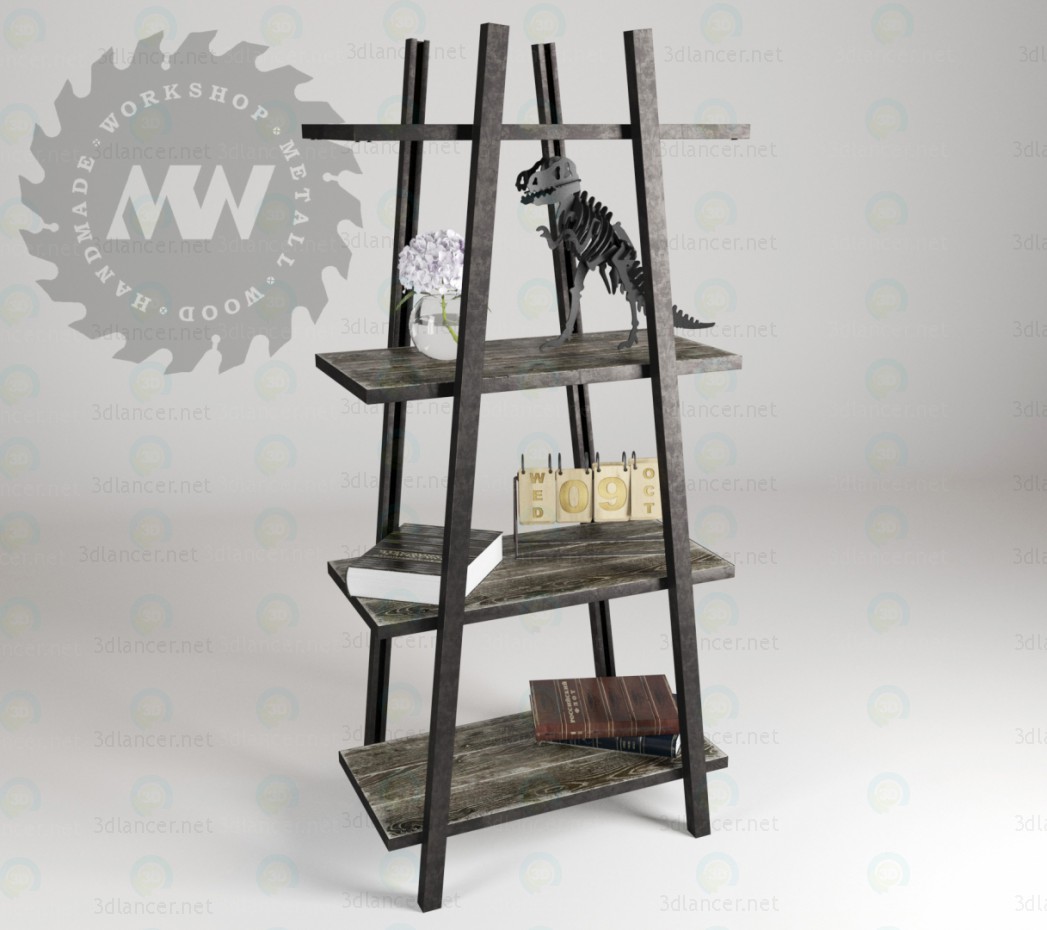 3d model Shelving in loft style - preview